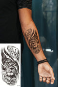 Aslan Dövmesi, İskambil Destesi Geçici Dövme, Kol Dövmesi, Tattoo, Üniseks Dövme