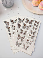 Gümüş Yaldızlı Kelebek Parti Süsü, Dekorasyon Ve Balon Süsleme 48 Adet,PM-997