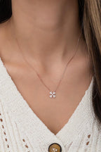 925 Ayar Rose Minik Yonca Kolye Kadın Gümüş Kolye