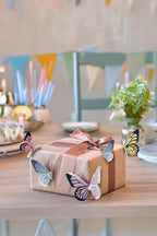 Gümüş Yaldızlı Soft Renkli Kelebek Parti Süsü, Dekorasyon Ve Balon Süsleme 48 Adet,PM-979