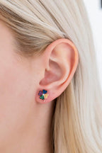 925 Ayar Minik Yonca Küpe Kadın Gümüş Küpe