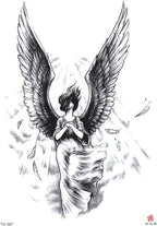 Gerçek Dövme Görünümlü Unisex Melek Dövmesi, Tattoo, Üniseks Dövme, Kol Dövmesi, Omuz Dövmesi