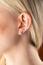 925 Ayar Mistik Topaz Taşlı Kedi Kadın Gümüş Küpe