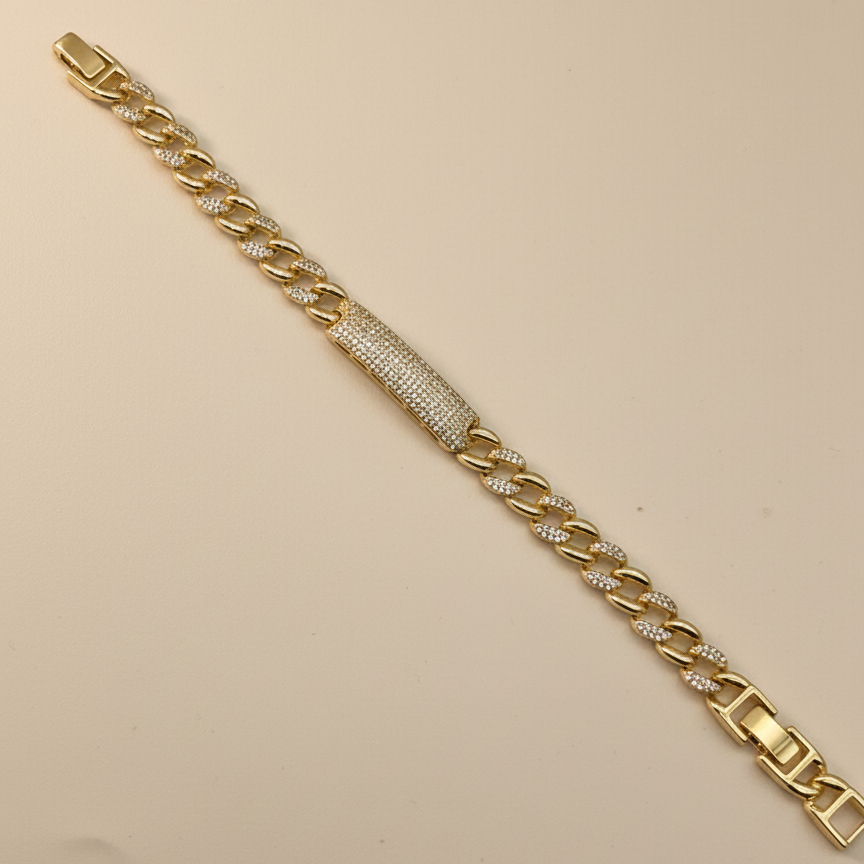 ✨ Paslanmaz Çelik 4 Mikron Altın Kaplama Zirkon Taşlı