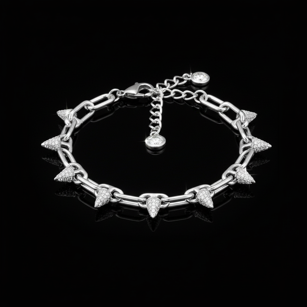 Premium Klalite Zirkon Taşlı Pırlanta Işıltısı Bileklik