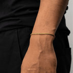 Halat-Rope 14K Gold Kaplama 3mm Bileklik UniSex
