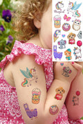 Rengarenk Sevimli Hayvanlar Geçici Dövme Kız Çocukları İçin