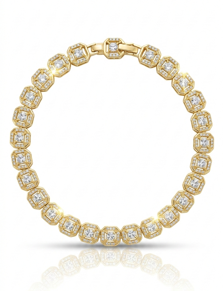 Mıhlama İşçilik Full Zirkon Taşlı Bileklik