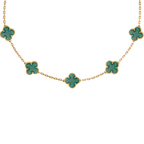 YONCA  3,LÜ SET KOLYE-BİLEKLİK -KÜPE ALTIN-YEŞİL-RENK