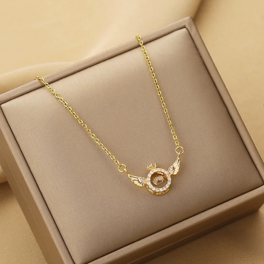 Kanatlı Yüzük Kolye