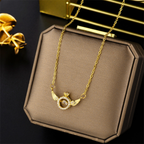 Kanatlı Yüzük Kolye