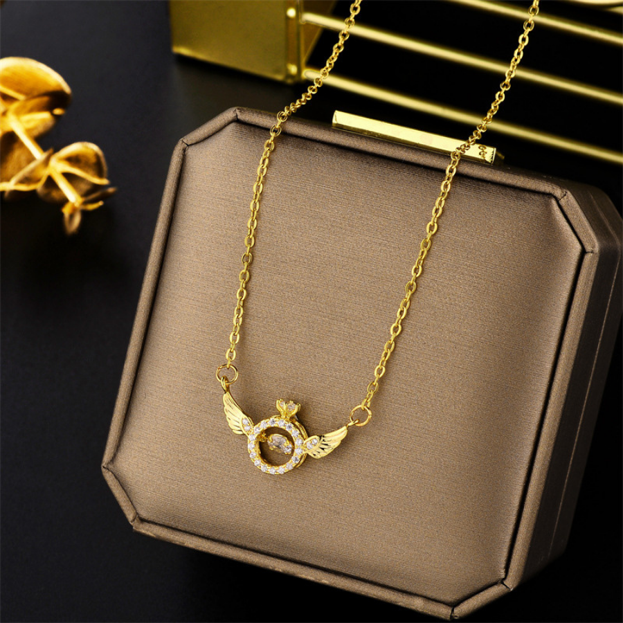 Kanatlı Yüzük Kolye