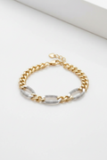 Two tone bileklik 14k Altın kaplama