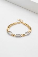 Two tone bileklik 14k Altın kaplama