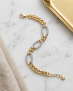 Two tone bileklik 14k Altın kaplama