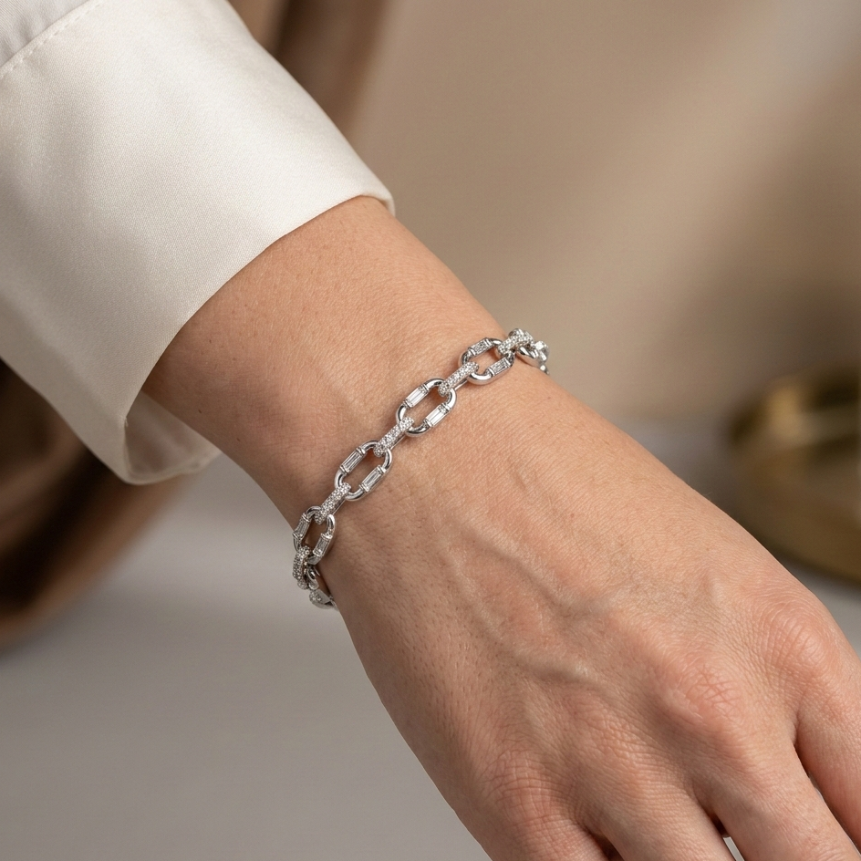 316L Paslanmaz Çelik Zirkon Taşlı