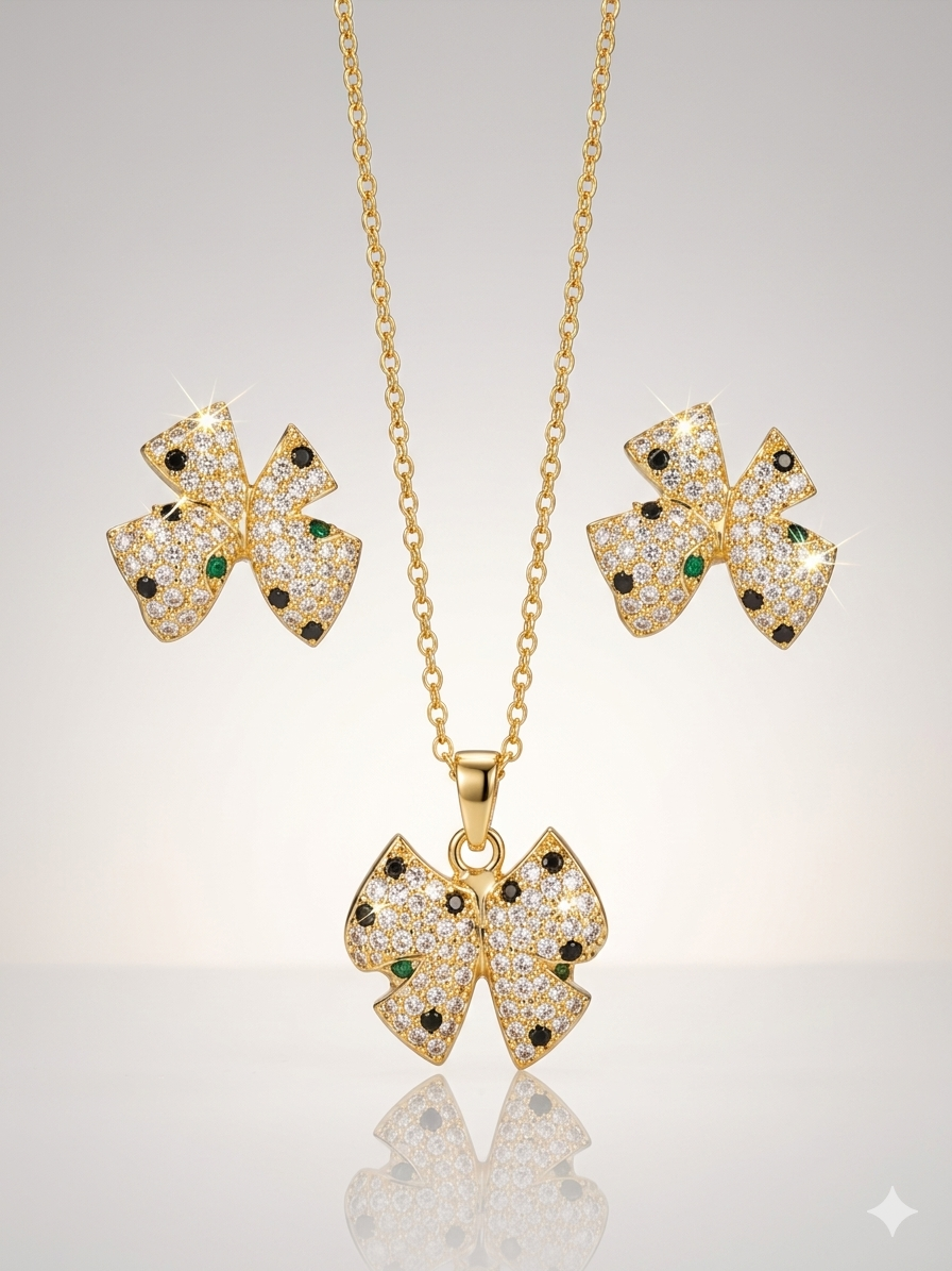Premium set kolye küpe