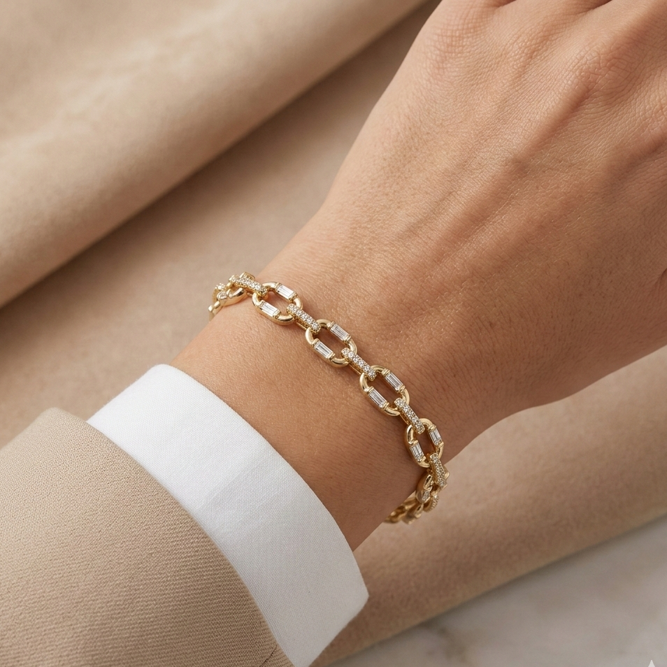 316L Paslanmaz Çelik Zirkon Taşlı