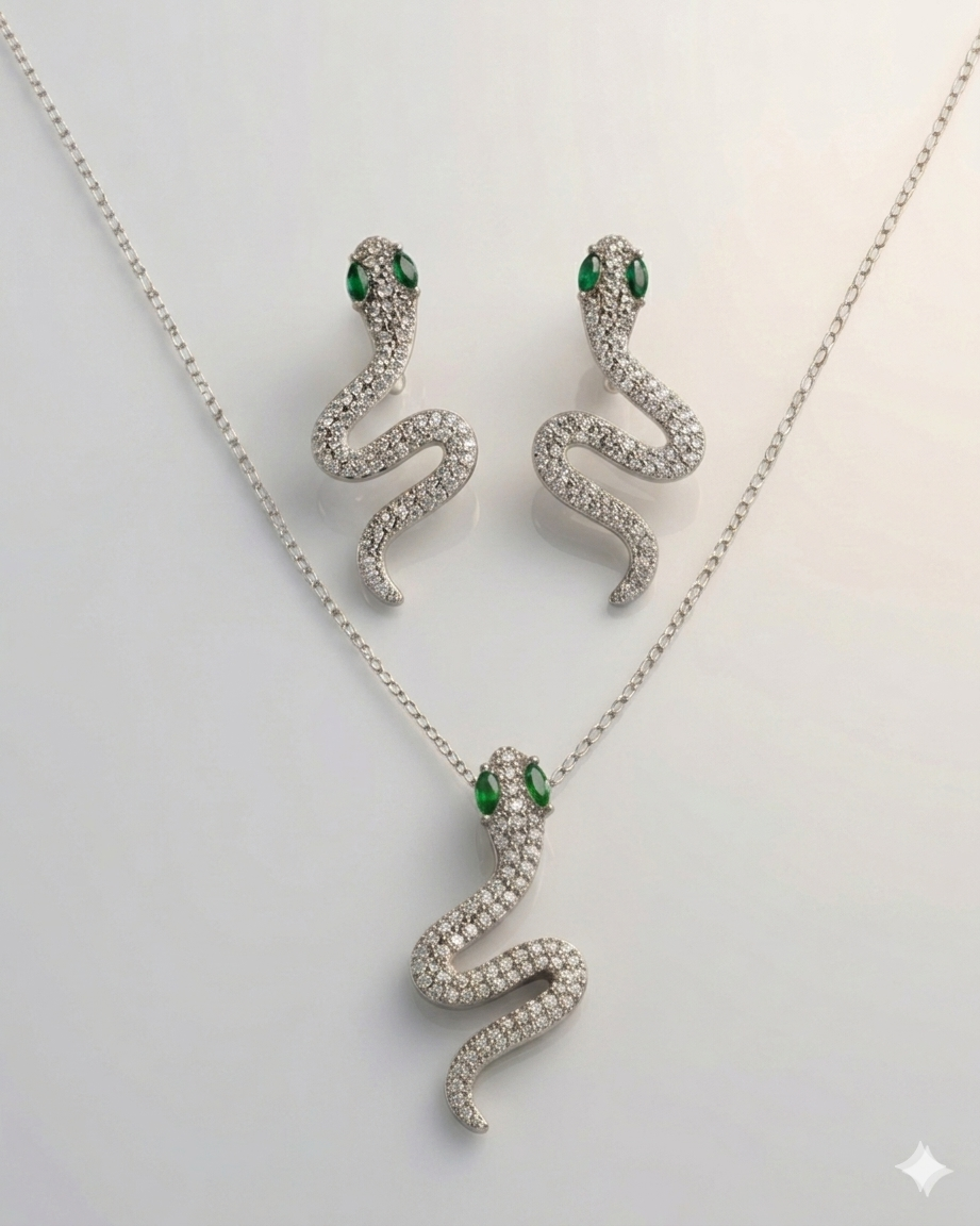 Snek Kolye küpe set