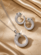 14k kaplama Panter Başlı set