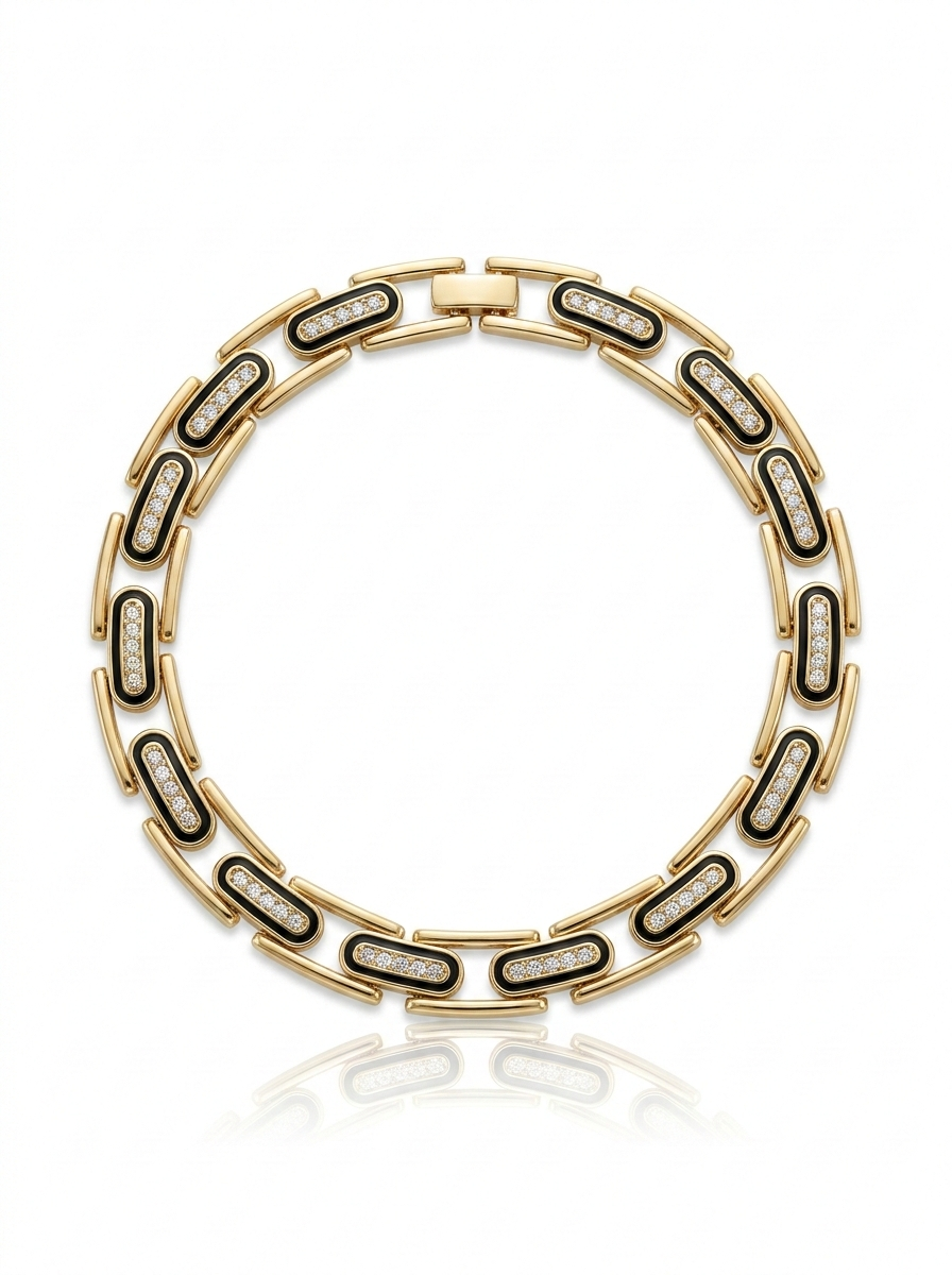 Özel Seri: Işıltılı Taşlı Çelik Bileklik