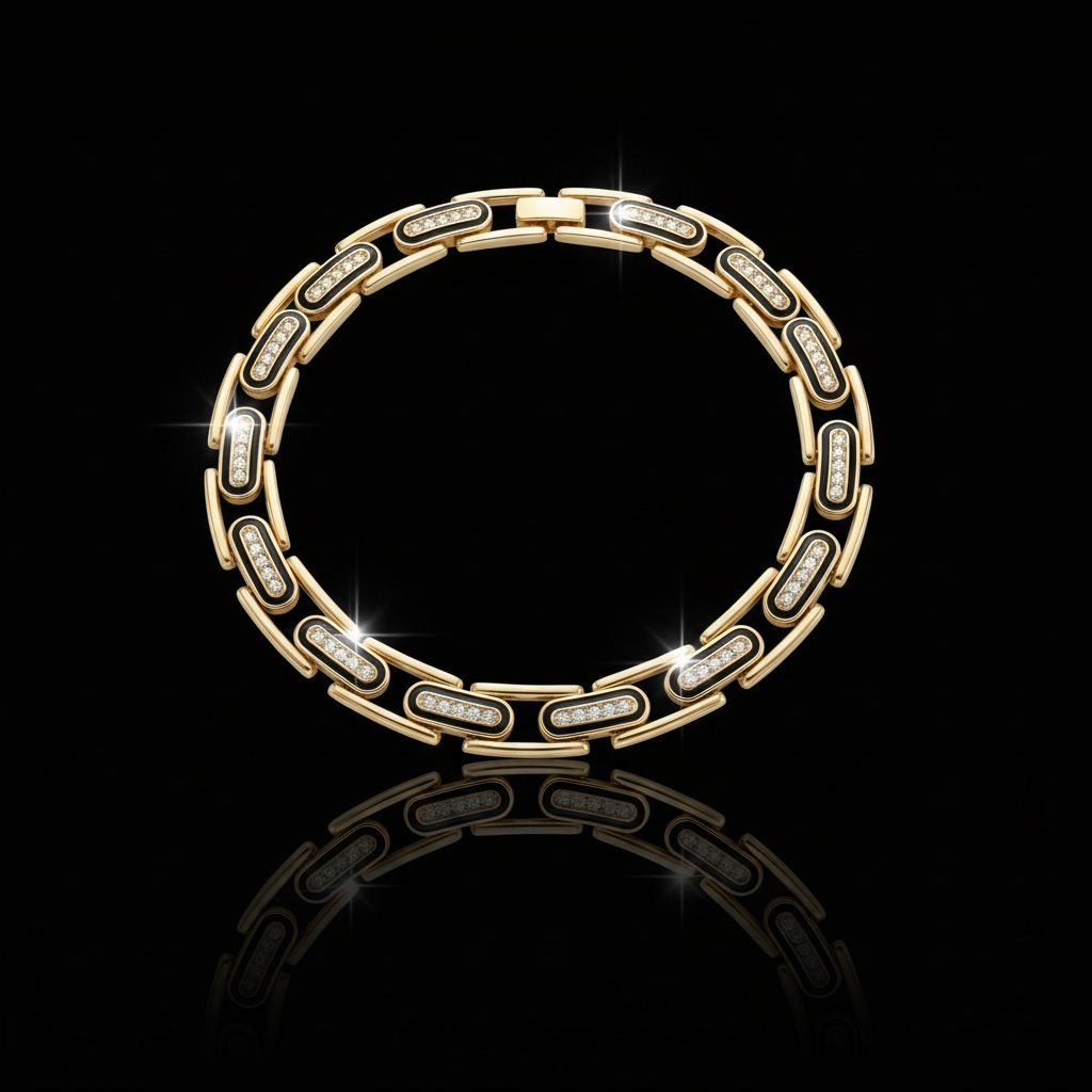 Özel Seri: Işıltılı Taşlı Çelik Bileklik