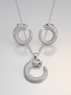 14k kaplama Panter Başlı set