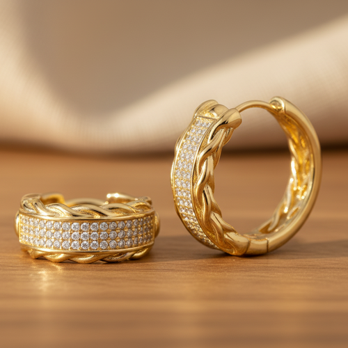 18k Altın kaplama zirkon taşlı (Kopya)