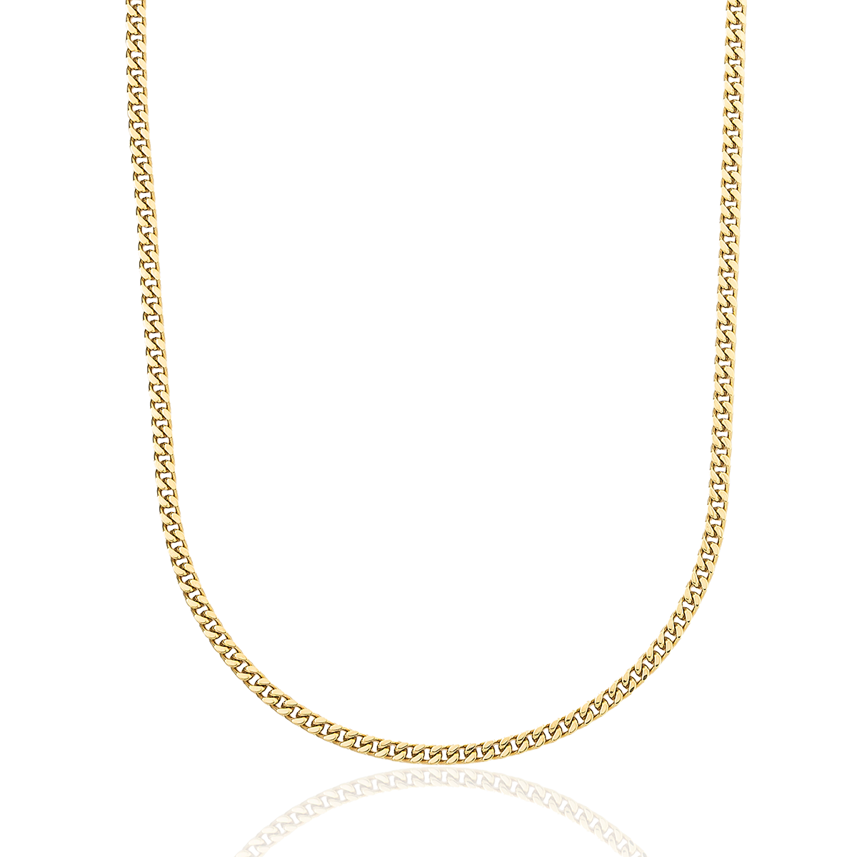 Sarı Altın Mikro Küba Zinciri - 3mm
