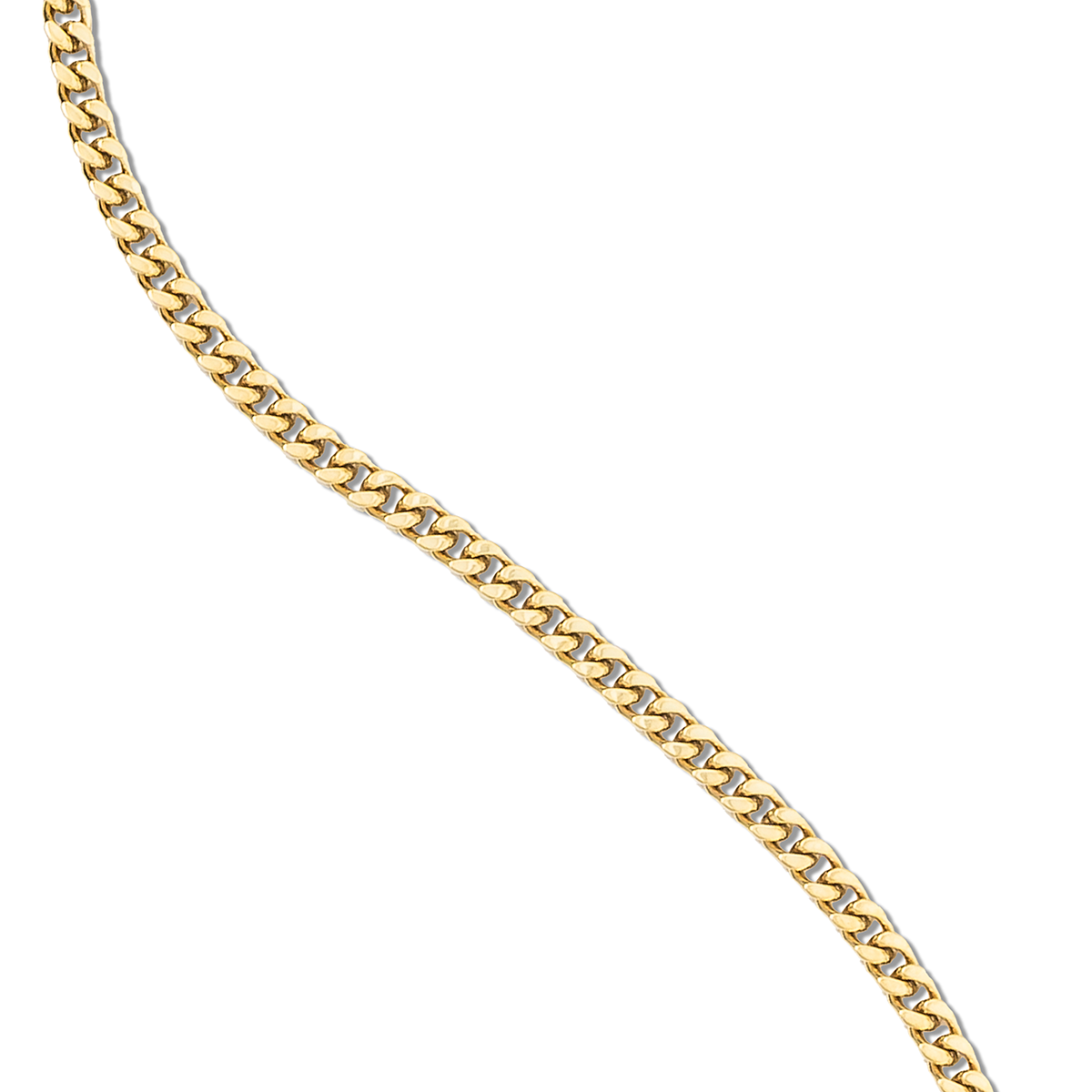 Sarı Altın Mikro Küba Zinciri - 3mm
