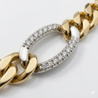Two tone bileklik 14k Altın kaplama
