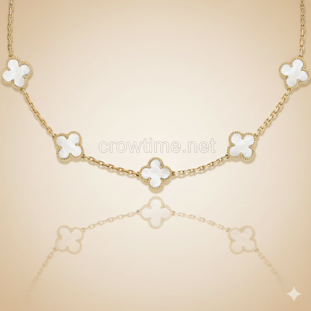 VAN CLEEF KOLYE  - ALTIN/BEYAZ