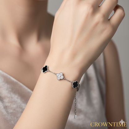 VAN CLEEF VINTAGE ALHAMBRA- GÜMÜŞ/SİYAH-RENK