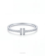 TF kelepçe 18k white  gold kaplama