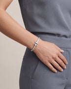 TF kelepçe 18k white  gold kaplama