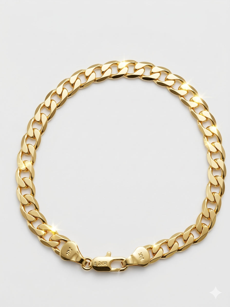 316L Paslanmaz Çelik 14K Altın Kaplama Premium Bileklik