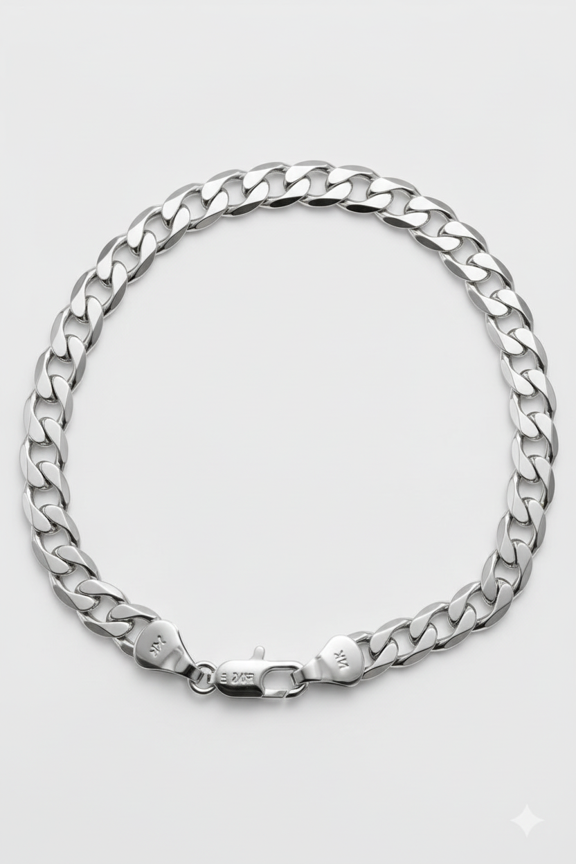 316L Paslanmaz Çelik 925 Gümüş Kaplama Kaplama Premium Bileklik