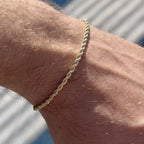 Halat-Rope 14K Gold Kaplama 3mm Bileklik UniSex