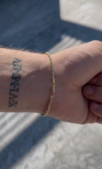 Halat-Rope 14K Gold Kaplama 3mm Bileklik UniSex