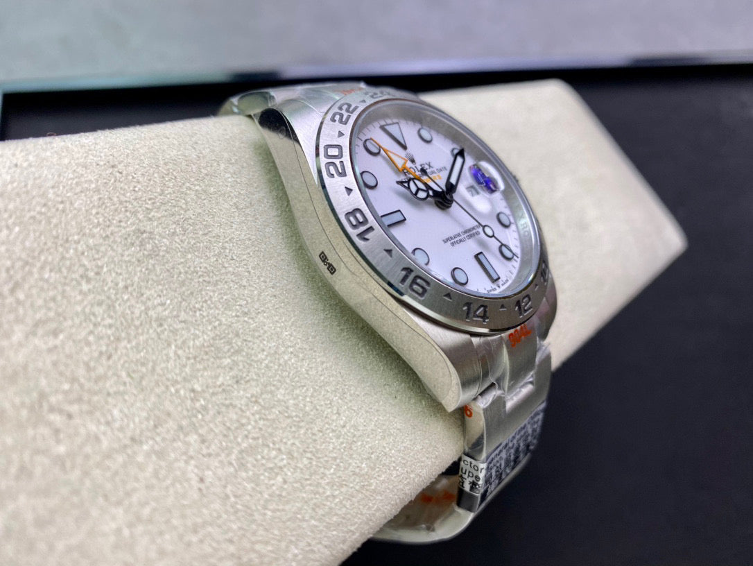 EXPLORER II 42MM STAINLESS STEEL WHITE DIAL+ŞEFAF KARGO