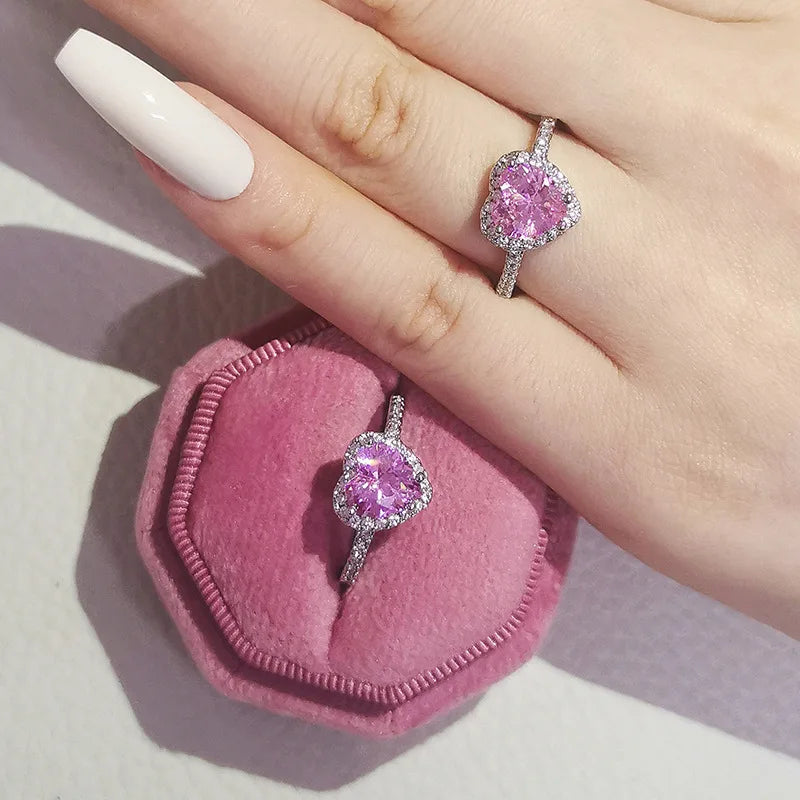 Pembe Taşlı Pandora Yüzük