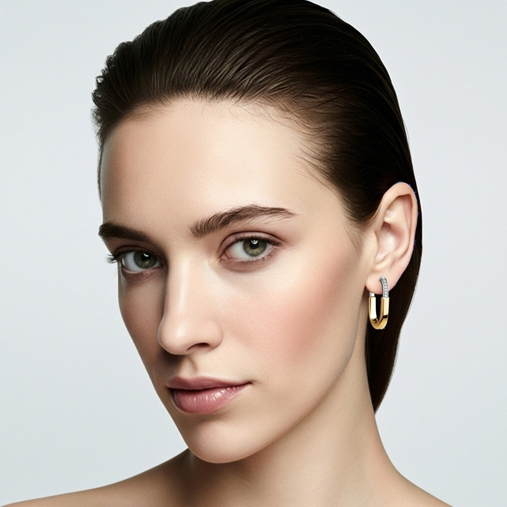 Bicolor Grace Küpe (İthal  Model)