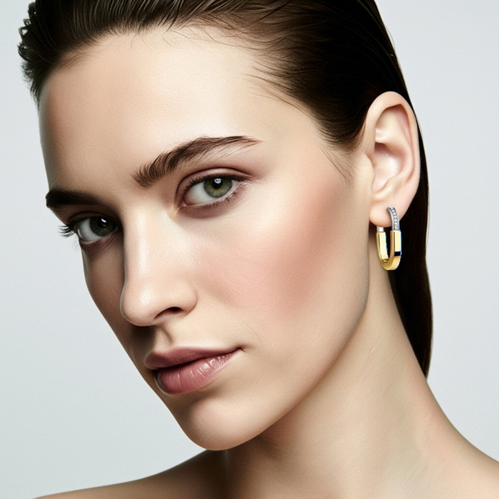 Bicolor Grace Küpe (İthal  Model)