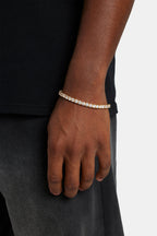 Gold Kaplama 5mm Tennis Bileklik-UniSex