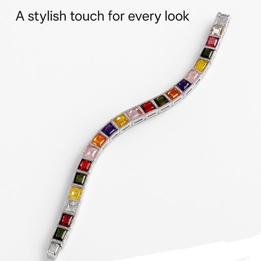 🌟 Zarif Işıltı — Taşlı Paslanmaz Çelik Kadın Bileklik