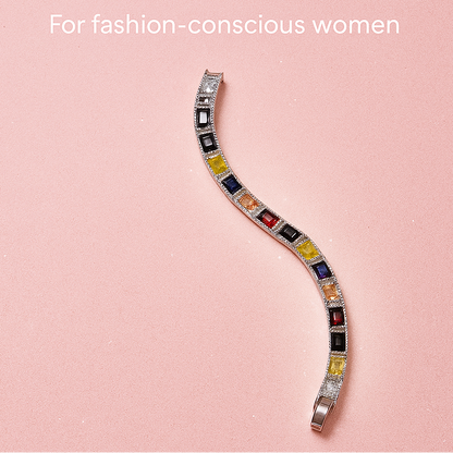 🌟 Zarif Işıltı — Taşlı Paslanmaz Çelik Kadın Bileklik