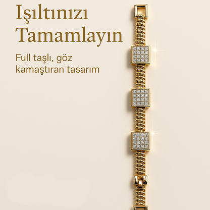 💎 FULL TAŞLI Altın Kaplama Bileklik