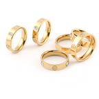 Lovv Çelik Yüzük Gold 14k Kaplama