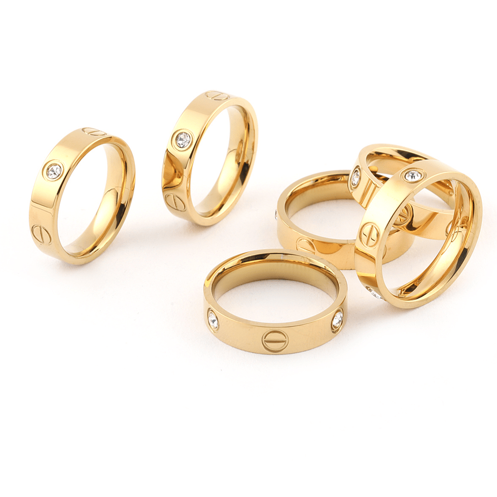 Lovv Çelik Yüzük Gold 14k Kaplama
