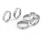 Lovv Çelik Yüzük White Gold 14k Kaplama